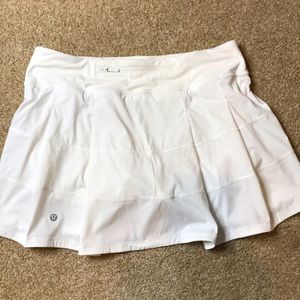 NWOT LULULEMON Pace Rival Skirt II White 8 Tall